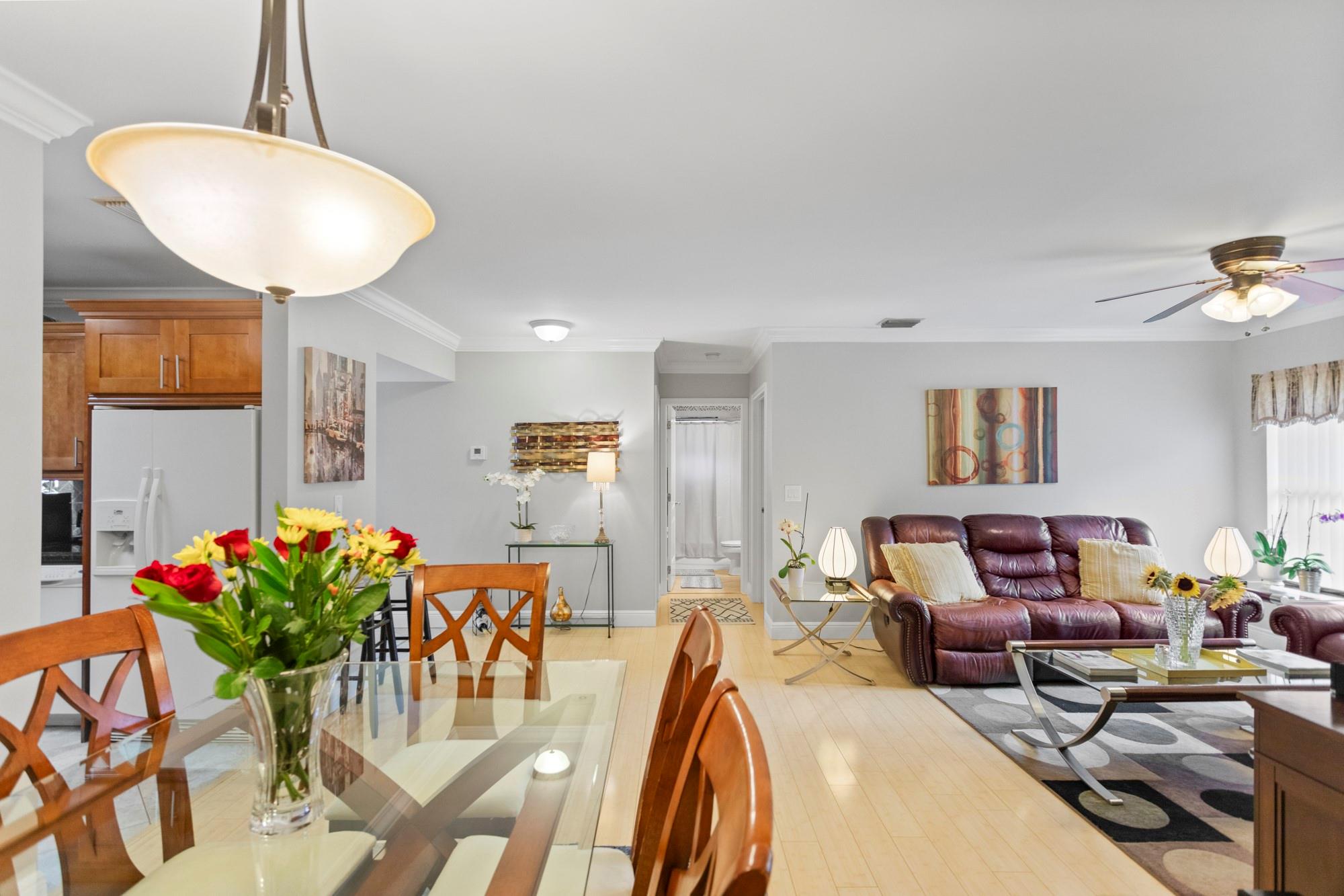 PRICE REDUCED. SNOW BIRDS FAVORITE. SECOND HOME. WINTER RETREAT. Beautiful 3/2 in a very sought after excellent school district, Township Development, Applewood Village III-A. Totally renovated. Mr. Mrs. clean lives here. Warm, cozy, colorful, family atmosphere, nothing to be done. AC 2022. Heater 2016. W/D 2016. No popcorn ceiling. Crown molding. Nice Bamboo floors. All countertops are granite. Association pays for cable, water, sewer, trash, insurance, pest control. Condo fees: $460/month to Applewood Village III-A + $189/Quarterly to Master Assoc. + $60/m roof assessment (14 years). Owners also entitled to enjoy the Master Association amenities. No leasing. Close to Promenade Center, Butterflies World, TradeWinds, Costco, Picanha Brasil. Close access to Sawgrass, Turnpike, I95.