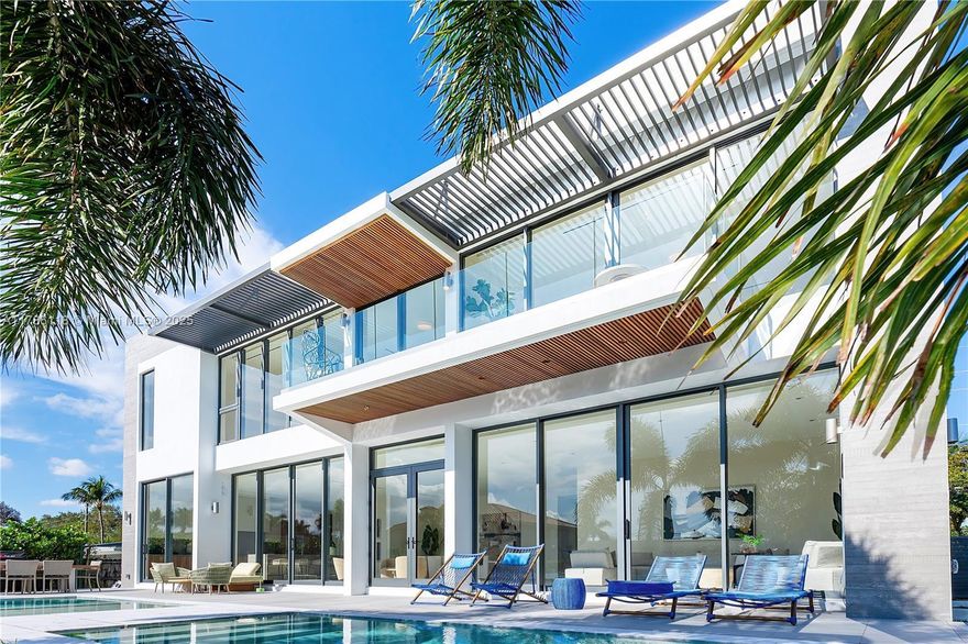 Welcome to a breathtaking waterfront masterpiece at 2320 LHP, completed in fall 2024. This home radiates modern elegance and luxury, nestled in a prime canal front location. The home boasts 5 spacious en-suite bedrooms, an office, and 6 bathrooms, including a full cabana bath, all adorned with Italian cabinetry for a seamless blend of style and functionality. The open space layout features a kitchen equipped with top-of-the-line appliances, perfect for culinary enthusiasts. Enjoy 80 feet of waterfront with a private boat dock, granting direct access to tranquil waters. The outdoor space is an entertainer's dream, featuring a charming pool, hot tub, and captivating water views. Inside, a private elevator ensures effortless access to all levels. A rare opportunity to own a slice of paradise