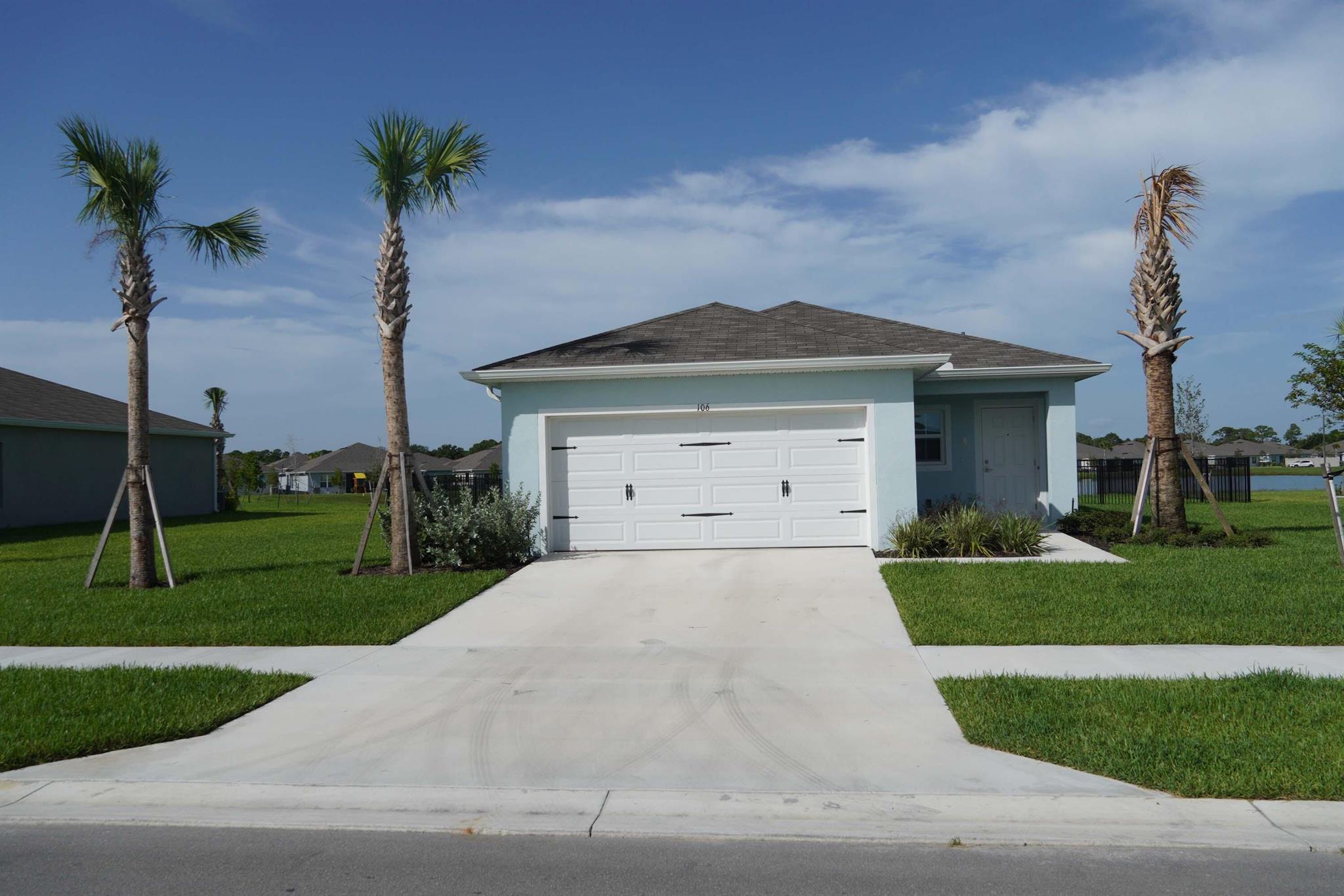 Welcome to your dream home! This stunning 2023 property is equipped with numerous upgrades and features that make it stand out from the rest. Enjoy outdoor living with this waterfront home featuring a screened-in lanai and fenced backyard on an oversized lot. This outdoor space is perfect for pets, entertaining guests or simply relaxing. This home boasts many upgrades throughout! Upgraded hurricane windows and doors in addition to plantation shutters ensure peace of mind during hurricane season while also adding to the home's charm and providing additional privacy. The home is thoughtfully designed to be ADA compliant, featuring grab bars and an ADA-compliant toilet for enhanced accessibility and safety. Functional additions include blinds, towel bars, ceiling fans and gutters.