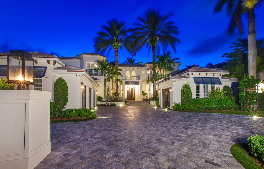 This house has it all - This grand waterfront estate has everything. Newly renovated and updated with the finest of materials and craftsmanship. 4 magnificent guest suites with private baths, theater, decadent wood office, chefs kitchen with custom cabinets, stone counter-tops open to family room, impact windows and doors are a few of the this homes charm. Pamper yourself in the exquisite Master suite with his and hers baths. Her bath has a soaker bath tub, full shower custom marble floors private entrance thru garage and extra bonus room that can be a craft room/office/exercise and a boutique style closet. His bath has a steam shower separate dressing area and tons of closet space. Enjoy rear yard and water views from master sitting area. Spend countless hours under the rear yard loggia