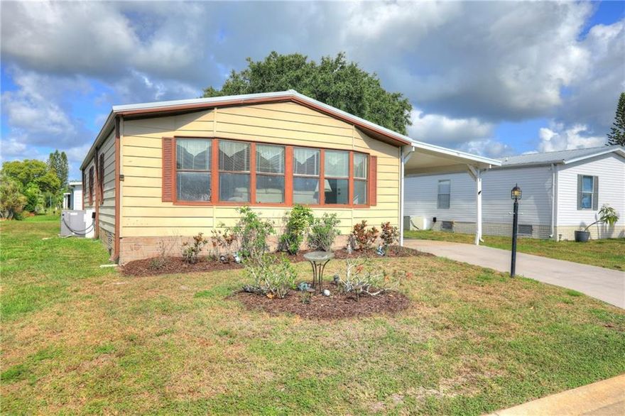 Located in the highly sought-after Flower Section, this charming home offers a prime location just a short walk to Community Pool #3. The spacious living room features walk-a-bay windows that fill the space with natural light, while the dining area includes a built-in display cabinetry--perfect for showcasing cherished pieces. The island-style kitchen provides ample counter space and a functional layout ideal for cooking. Convenient interior laundry comes complete with washer and dryer. The expansive main suite spans the full width of the home, offering a private retreat with room to unwind.