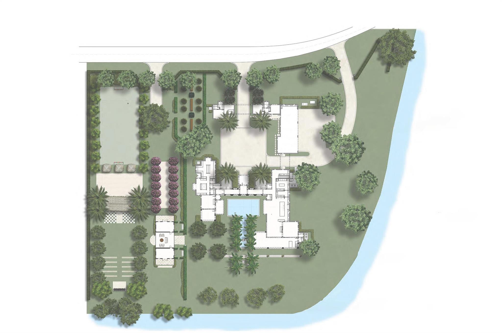 A rare and exciting chance to build your dream estate on one of the largest lots in northern Palm Beach County--2.37 acres in a quiet, gated community. Surrounded by mature trees and a scenic pond that wraps around two sides, this is one of the last opportunities of it's kind. The current owner, a high-end local builder, spent a year designing world-class plans for a 15,000 sq ft estate. The property is being sold at land value with no value attributed to the current home. However, the existing home could be renovated and enjoyed. Truly endless possibilities!