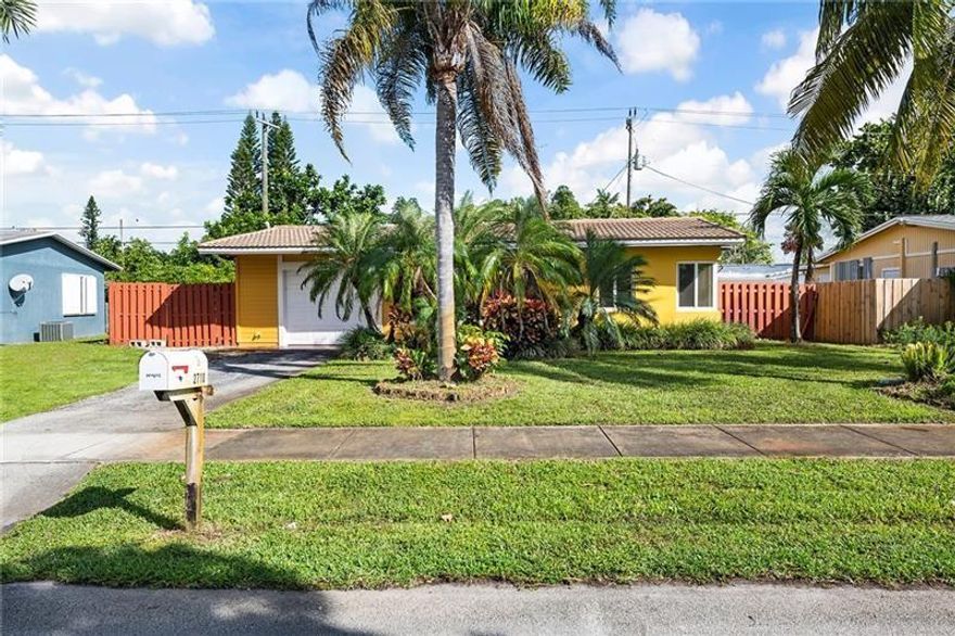 Great 2/1 with garage and enough room for your RV or boat.  Six foot privacy fence enclosing the backyard and new solar panels installed recently to take advantage of the Florida sun. Minutes to shopping, beaches, and I-95, it is a great location and will not last! Solar installation has been financed and the loan must convey with the property. Current payment $80.69/mo.