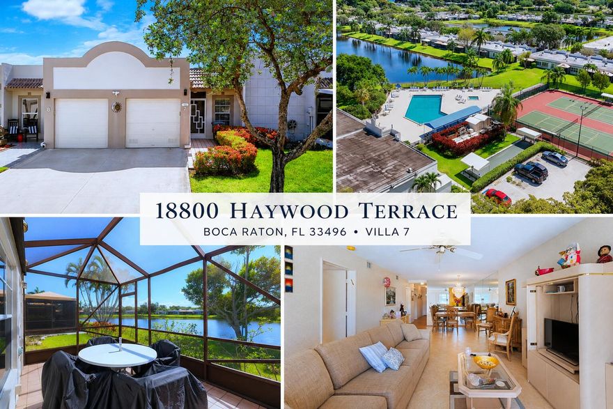 Lovingly maintained by the same owner since 1995, this beautiful lakefront villa has been filled with love, care, and unforgettable memories for over 30 years. Welcome to one of the best locations in the community! This spacious 2BR/2BA villa with a 1-car garage offers breathtaking lake views, an updated kitchen, updated plumbing throughout, and screened front & back patios perfect for relaxing and enjoying the peaceful setting. Enjoy the convenience of an in-unit washer & dryer and LOW HOA. Located in an active 55+ community featuring a heated pool, tennis, pickleball, bocce, billiards, fitness room, card room, and year-round activities. Minutes to shopping, restaurants, and entertainment. Furniture negotiable. HOA requires 20% down. A true must-see opportunity!