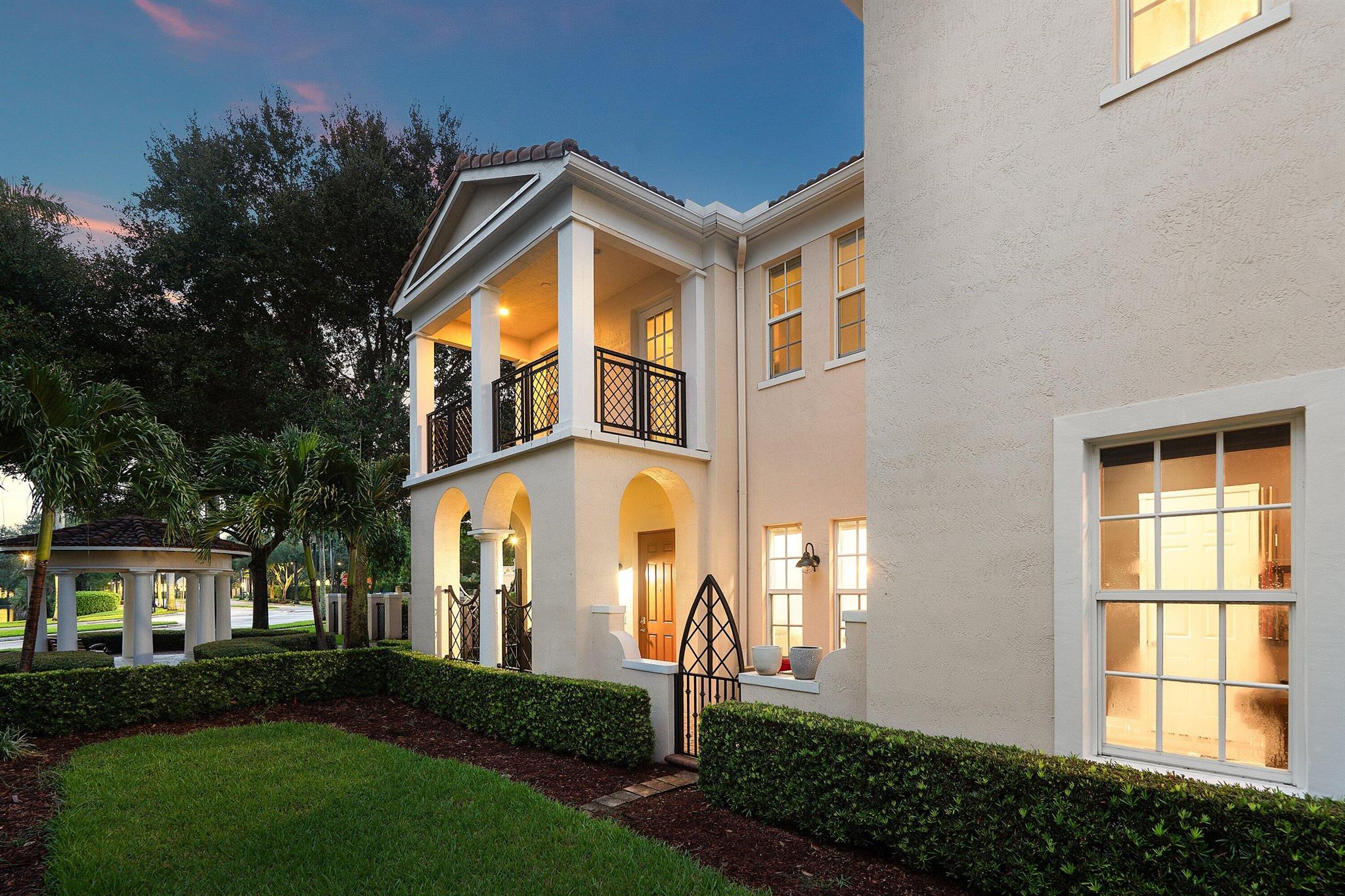 Modern luxury meets everyday comfort in this 3-bed, 3-bath corner-unit townhome in Central Park, Boca Raton. Built in 2007 and fully updated, it checks every box with impact windows, wood-style flooring, custom roller shades, designer wallpaper, sleek lighting, remodeled bathrooms, a kitchen finished with clean, contemporary style, and a two-car garage with a Tesla charger. The bright corner layout fills the home with natural light, and the residence itself lives like a model home. Upstairs, the primary suite offers a private balcony overlooking the lake and gazebo, the perfect spot to take in the sunset.