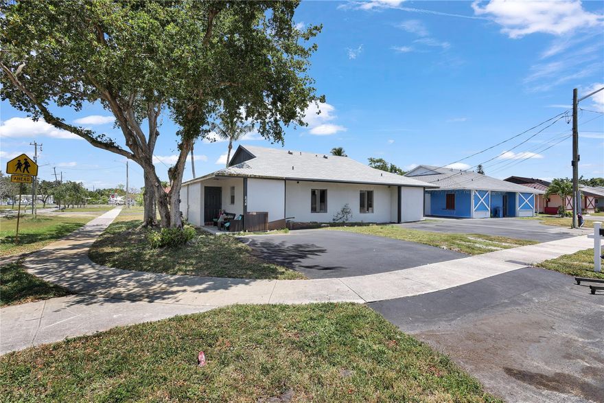 Great Opportunity to own Investment Duplex in east Hallandale Beach neighborhood. Large Corner Lot, new 2024 ROOF, Exterior and much of interior just painted. Both units are 2 bedroom 1 and half bathrooms. Each has own electric and water meters. Accordion shutters. Each Central AC & WH (1 in 2023). Dishwashers in each unit. Unit 2 has 2022 redone kitchen, flooring. Ceiling Storage with pull-down stairs. NEW laminate floor in primary bedroom unit 1. WasherDryer hookup in unit 1. Each unit comes with 2 dedicated parking spaces. Located just minutes from the ocean, Gulfstream Park Casino, and Aventura Mall, this duplex is in a desirable location for long-term or short term tenants.