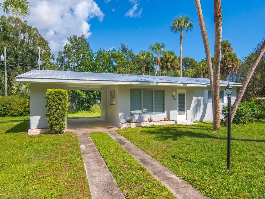 Discover charm and modern updates at 7502 Pacific Ave, Fort Pierce! This 2-bedroom, 1-bath home features a 2023 metal roof, brand-new kitchen, and wood plank tile flooring throughout. Enjoy the bright enclosed sunroom for relaxing or entertaining and a fully fenced yard offering privacy and space for pets or gardening. Located in the desirable Lakewood Park community, this move-in ready home combines comfort, style, and convenience--just minutes from shopping, dining, and beaches. NO SITE UNSEEN OFFERS