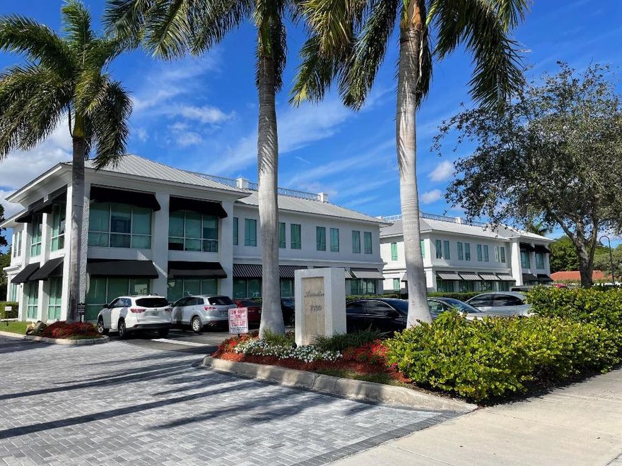 Elegantly appointed 886 sq ft professional office suite strategically located in the highly sought-after East Boca Raton business corridor, offering exceptional access to premier amenities, services, and dining. This well-designed workspace features a spacious open work area, two private offices with the potential to create additional offices, a welcoming reception or conference area, and a private bathroom. Located within a secure, upscale building, the suite offers oversized impact windows providing abundant natural light, 10-foot ceilings, and 7-foot doors. The building allows 24-hour access, and each unit is equipped with its own separate HVAC system for optimal comfort and climate control.