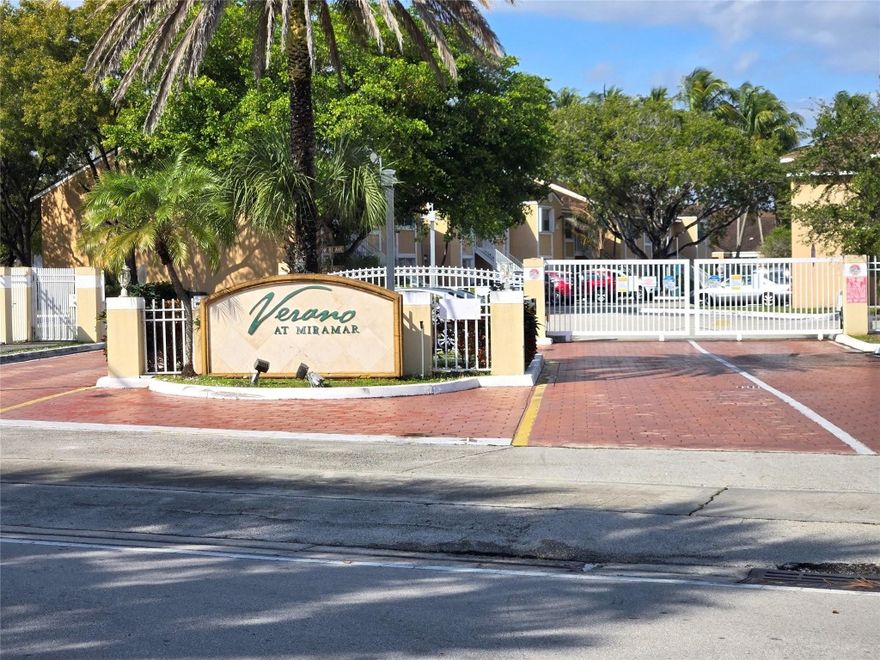 $5,000 CONCESSION...SPACIOUS UNIT WITH 2 MASTER BEDROOMS 2 ENSUITE BATHROOMS IN A GATED COMMUNITY VERY LOW ASSOCIATION FEE!!!! LOCATED IN A DESIRABLE MIRAMAR AREA CLOSE TO MAJOR AMENITIES AND HIGHWAYS. UNIT HAS WASHER AND DRYER, UPDATED KITCHEN, SCREENED PATIO. COMPLEX FEATURES A TOT LOT, COMMUNITY POOL AND GYM. IF YOU ARE AN INVESTOR COMPLEX IS EASY TO RENT. A GREAT STARTER HOME WITH LOW