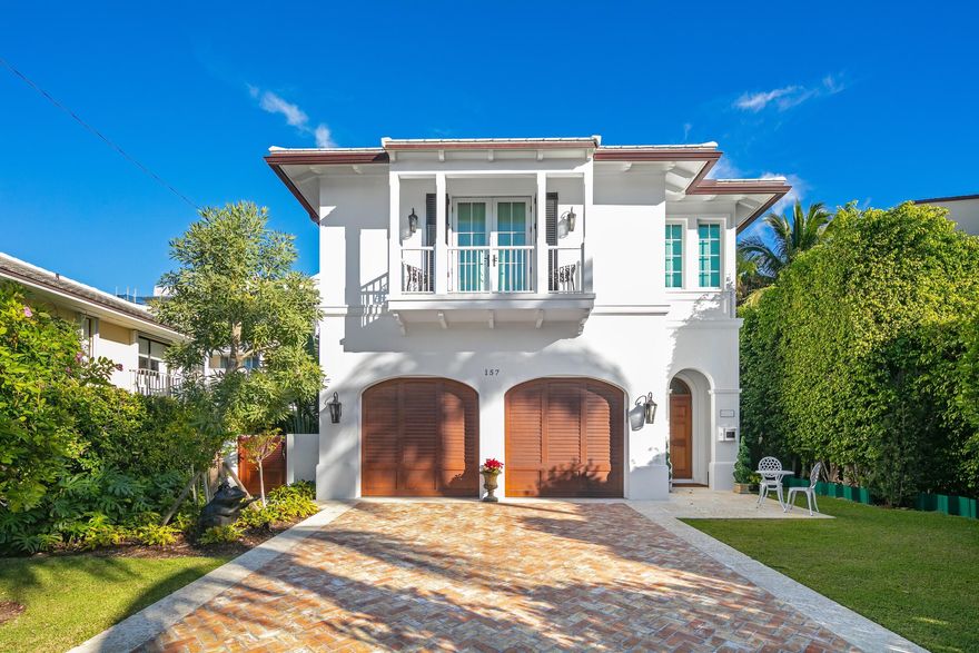 Rare opportunity centrally located in Palm Beach, this brand new home is just one block north of Worth Avenue and sits on the Ocean block of Peruvian Avenue. Private backyard with sizable pool ''grandfathered in'' larger than today's limitations. Fully furnished and equipped with modern features including an elevator, custom kitchen, wine cellar, two car garage, generator, impact windows and doors, and two master closets and bathrooms. This property is ready for immediate use or as a prime investment opportunity for rental income.