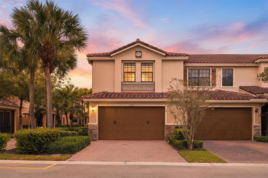 Impeccable corner townhome that feels like a single-family home! Features 3 bedrooms + den, 2.5 baths, and a 2-car garage. Enjoy tile floors throughout the main living areas and brand-new carpet upstairs. Impact windows, spacious master suite with walk-in closet, and generous living, dining, and family rooms. The kitchen offers wood cabinets, granite countertops, and ample space for entertaining. Covered patio perfect for relaxing. Move-in ready and beautifully maintained! Gated Community with pool and great access to 595.