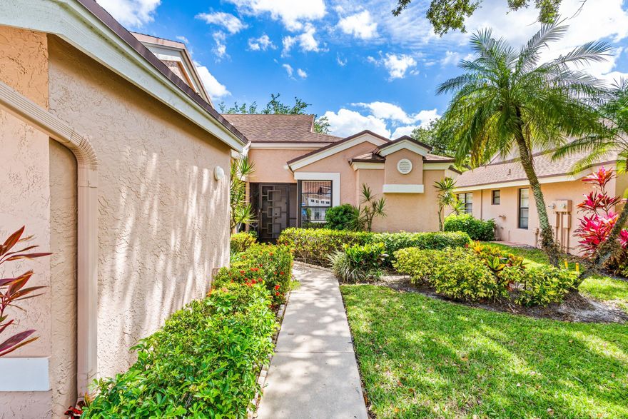 LOVELY,  BRIGHT & IMPECABCABLY CLEAN LARGE REGAL MODEL VILLA FEATURING 2 BEDS / 2 BATHS,  DEN AND GARAGE. BRAND NEW ROOF 2026! LOCATED IN DESIRABLE & ACTIVE 55+ GATED WHISPER WALK COMMUNITY.  A/C 2025, HOT WATER HEATER 2025,  VAULTED CEILINGS, 2 SKYLIGHTS, SPLIT BEDROOMS + DEN (DEN CAN EASILY BE CONVERTED INTO A 3RD BEDROOM), EAT IN KITCHEN, FLORIDA ROOM A/C. WHISPER WALK AMENITIES INCLUDE CLUBHOUSE, POOL/SPA, FITNESS CENTER, INTERNET, CABLE, WATER, LANDSCAPING & INSURANCE ON BLDG. WHISPER WALK IS AN ACTIVE COMMUNITY WITH LUSH GREENERY, 11 LAKES, WALKING PATHS, 6 PICKELBALL & 7 TENNIS COURTS. CENTRALLY LOCATED CLOSE TO PREMIER SHOPPING, RESTAURANTS, BEACHES & AIRPORTS! THIS ONE IS REALLY A MUST SEE, YOU'LL BE IMPRESSED! PRICED TO SELL!