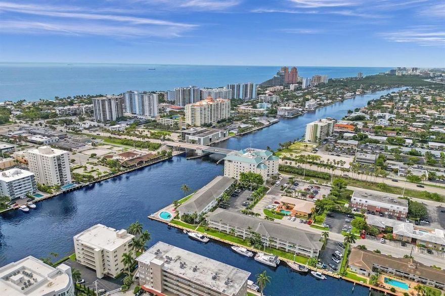 DIRECT INTRACOASTAL VIEW!  Fully furnished 1/1 off season rental.  Enjoy all that SoFlo has to offer.  Just over the bridge to Fort Lauderdale beach, Galt Ocean Mile, minutes to Downtown Fort Lauderdale and Fort Lauderdale International Airport.  Interior features open floor plan with amazing natural light.  Impact Windows and Doors.  Tile Floor throughout.  Kitchen offers 42" cabinets, stainless steel appliances, large island and granite counters.  Community offers  security fence and lobby entrance, heated swimming pool overlooking the Intracoastal Waterway, and BBQ grills.  This unit has 1 parking space.  Sorry not pets or smoking permitted inside or on the grounds of the community.  Available May 1st for 8 months. (4 month minimum) Perfect for Corp. Relocation, Traveling nurse, etc.