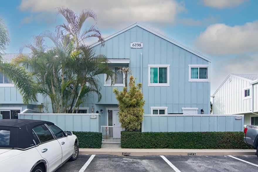 Welcome to the largest floorplan in Riverwalk, a Boaters paradise. This 3 bedroom, 2 1/2 bath located in the heart of Jupiter. New roof 2024, Newer AC and water heater, tile and laminate flooring downstairs. The open floor plan leads to a charming patio. Upstairs the master has a walk in closet and balcony. This community has a private boat ramp and water access along with a cleaning station. There is also a boat storage area (wait list). Come enjoy the community amenities, pools, playgrounds, and lush landscaping all located within walking distance to shops and restaurants and a few minutes to Jupiter's lovely beaches.