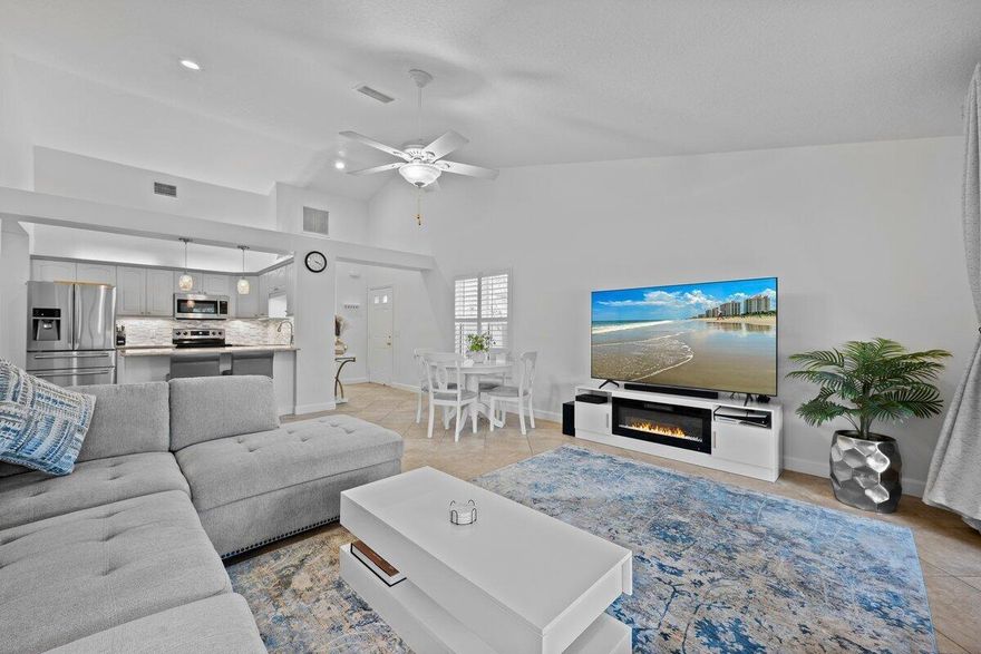 $4,000 is being offered to help with closing costs for a full asking price offer. Beautiful lakefront 2 bedroom 2 bathroom villa with stunning water views! Modern granite countertops, stainless steel appliances, and a spacious open floor plan featuring tile flooring throughout.  Live the Florida Dream!This villa combines the elegance of modern upgrades with the relaxed Florida lifestyle you've been dreaming of.Whether you're sipping coffee in your sunlit Florida room or hosting friends for lakeview dinners, this home delivers comfort and style. All measurements and square footage are approximate. Information should be independently verified.