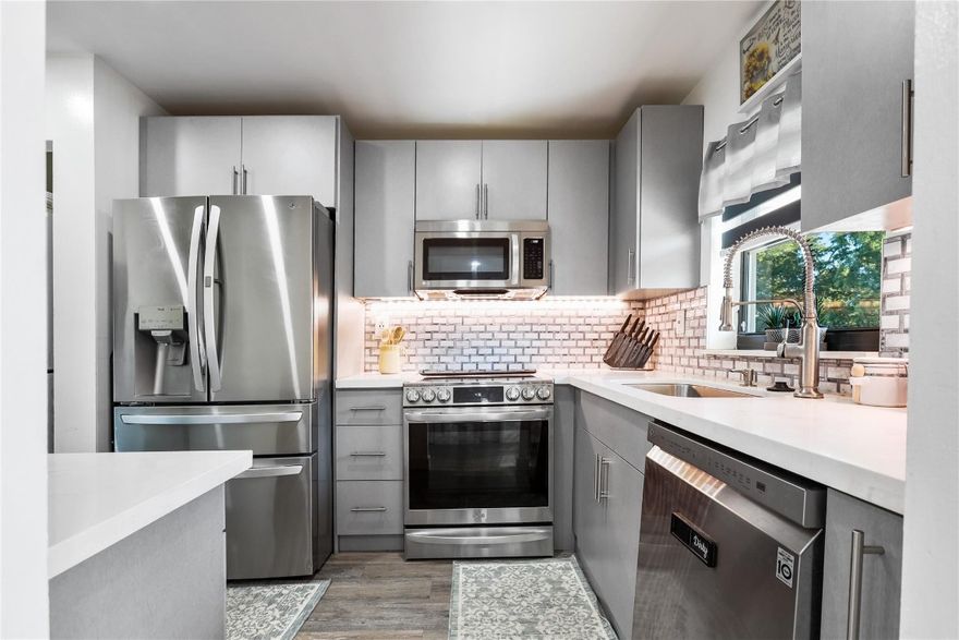 Beautiful Condo located on the 3rd floor right next to the elevator! This unit contains many upgrades including Vinyl flooring, garbage disposal, light sensors, wooden cabinetry in walk in closet, impact windows, tankless water heater, under cabinet/counter lightening, all brand new appliances, kitchen cabinets, & faucets in the kitchen & bathrooms. Golf course and water view from the bonus room. This Resort-styled community includes a number of activities and amenities, a Billard room, gym, BBQ and lounge area, library, dinner shows, aerobics classes, large theater, tennis court, bike trail, sauna, jacuzzi, 5 pools and much more. Located near shopping centers and schools. Do not miss out on this gem!  <Internet/Wifi included >  Check remarks!