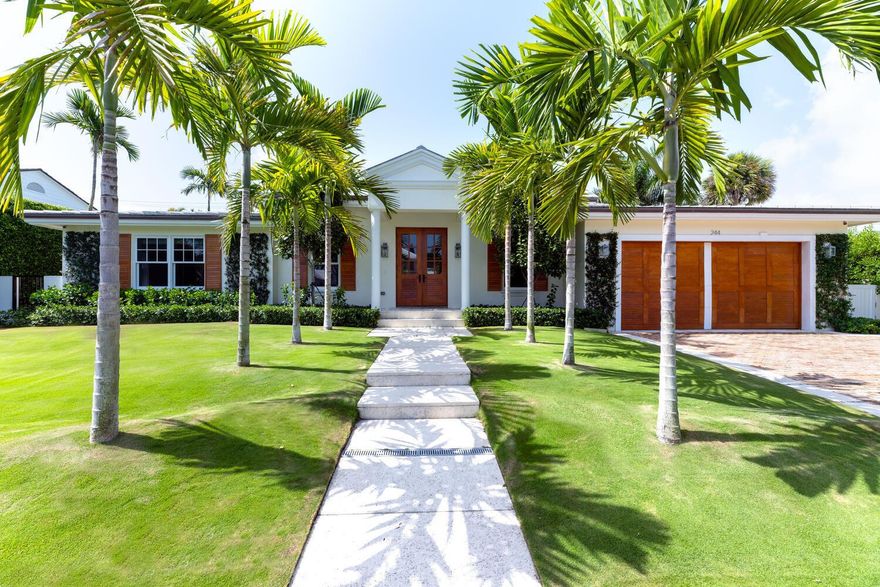 Totally Rebuilt by Architect., Michael Perry...This stunning, open floor plan, ,3,955 sq. ft. 3 bedroom, 3.5 bath plus office home is situated on a Southern exposure, high elevation, 8.2' NGVD, lot with deeded beach access just steps from the Bike Trail. Custom built with over 10 ft. ceilings, wide plank oak floors, impact French doors, chef's kitchen with top of the line Sub-Zero/Wolf appliances...double oven, beverage draws, & wine cooler. Large laundry room, pantry, tankless water heater with heat pump, and its generator ready too. Quiet Location, with wonderful pool & outdoor living space in the near North End...Just Perfect!