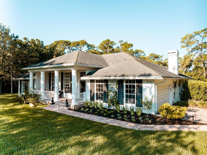 Welcome to this Beautiful Estate Home in the Highly Desirable Palm Beach Country Estates neighborhood sitting on 1.17 acres. This 4 Bedroom + Den/Office, Formal Living Space, Family Room, 2 and 1/2 Bath home  features vaulted ceilings throughout and boasts over 2500 square feet of living space. **New Roof In Progress** A tastefully remodeled Kitchen offers an open concept living space wonderful for families and entertaining. The Outdoor Pool and Spa was renovated in 2020 with turf and pavers to surround updated pool and spa. Motorized Screens installed in 2020 to offer a screened in Lanai Covered Patio and Enjoy a game of Pickleball or Basketball on your very own court in your backyard. HVAC and Water Heater updated 2021. 12 x 24 foot Storage Shed on property will convey.