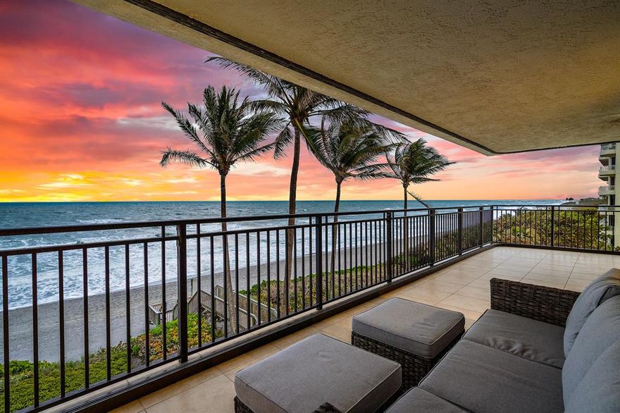 Step into a space hand crafted to bring homeowners renewed energy, relaxation and luxury.  Welcome to the Passages, Jupiter Island's premier beachfront condo community.  Experience one of the purest of properties in the Northern Palm Beaches.  This immaculate and contemporary unit brings owners tranquility being situated on south end of the building with breathtaking  ocean, Intracoastal and lighthouse views from every room.  As you enter, you are met with warmth and attention to detail with quality finishes throughout.  2 bedrooms, 2.5 bath with den and 2 car garage with 2,903 square feet and a masterfully designed floor plan with bright and open living space. Pet restriction - 1 pet, max 25 lbs.