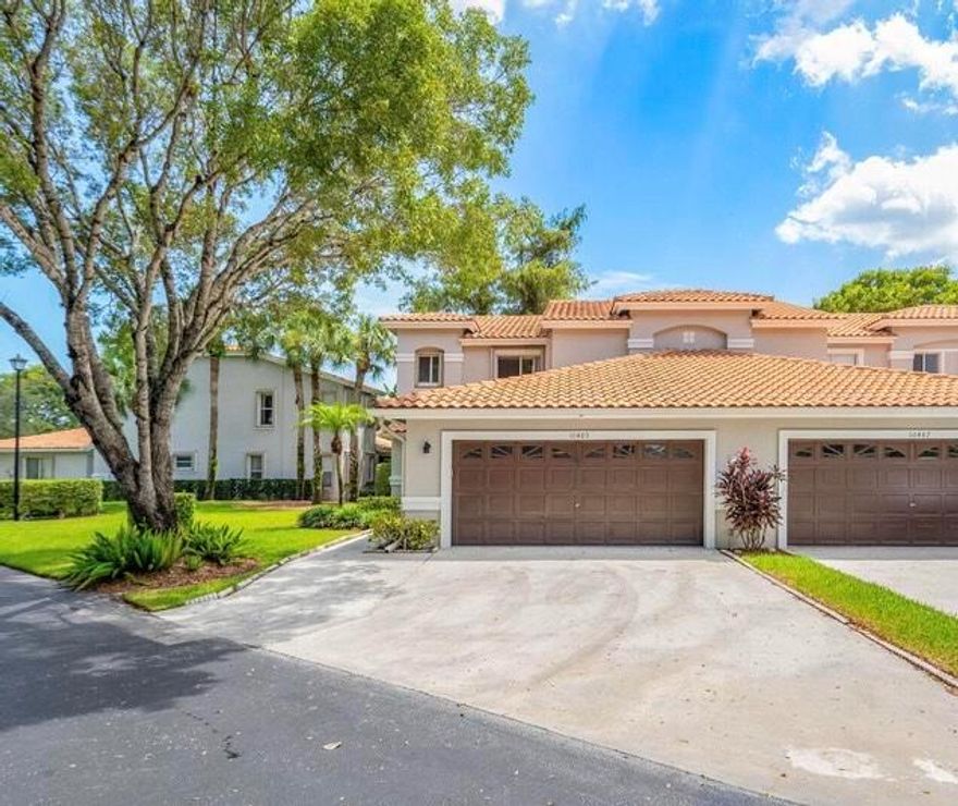 Welcome to this spacious 4 bedroom/ 2.5 bath 1,842 living sqft. townhome w/ a two car garage in the desirable and gated community of Reflections of Mission Bay. This unit has the primary bedroom on the first floor and three additional bedrooms upstairs. Large updated eat-in kitchen w/ lovely white cabinets. Full size washer & dryer, full house generator & hurricane shutters.
Enjoy the amenities Mission Bay has to offer! Beautiful clubhouse with gazebo, jacuzzi, state of the art swimming pool, fitness room, basketball, tennis court, tot-lot, etc. A-rated schools. Close to all shopping, restaurants and Fl Turnpike. No pets as per association. 1st, last & security. $1,000 refundable Mission Bay Association deposit. Basic Cable included, 625+ credit score.