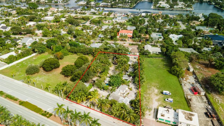 Exceptional development opportunity consisting of two parcels totaling 0.91 acres along North Federal Highway in Boynton Beach. The property will be delivered with plans, approved zoning, and use permits for a 10-unit luxury townhome community. Positioned in a high-exposure corridor, it is surrounded by established residential neighborhoods, retail, and is just minutes from Atlantic Avenue and the beach. Whether executing the current vision or reimagining the site under its favorable zoning, this assemblage offers a rare opportunity to create a landmark project in one of South Florida's most dynamic markets.