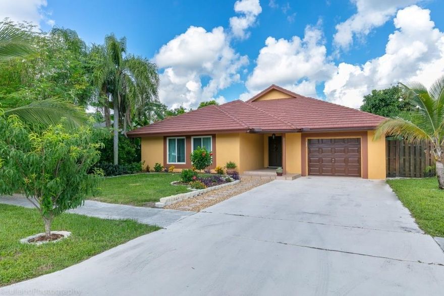 UPDATED, BEAUTIFUL & MOVE IN READY. Remodeled Baths & Kitchen w/Granite Counters & S.S. Appliances, Tile & Wood Floors-No Carpet. Oversized Garage, Freshly Painted, Split Bedroom Floor plan w/Updated Bathrooms.  Private Fenced in Yard has Fruit Trees, Fabulous Pool & Patio Area w/Gazebo & Custom Tiki Bar, Complete w/Sidebar Liquor Dispenser. NO HOA, Minutes to the Beach & Fishing Pier, Quiet Waters Park (wakeboarding & other water sports), Shopping, Restaurants, Quick Access to Highways. Much More, Hurry!