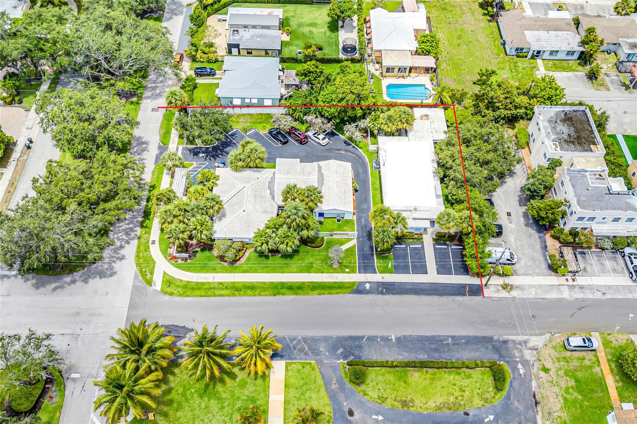 2 BUILDINGS on half acre - 3 LOTS (total 21,875 SF), with ROC zoning. Or it is a great corner to BUILD NEW - $115 PSF for land! Two addresses: 1225 SE 2nd Ave = 6250 SF lot, 2195 SF leasable, 6 Offices, Conference Room, Reception, 2 Bathrooms, Break Room, a common meeting area & Sold Furnished. 115 SE 3rd St = corner 2 lots total 15,625 SF, 2935 SF leasable space, 4 large Rooms/Offices & Restrooms. Properties sit a 1/2 mile from Broward General, 1 mile to the Broward County Courthouse. One minute drive or 10-minute walk to the NEW FEDERAL COURTHOUSE due to be completed in 2026. The property is well-presented with attractive exteriors and lush landscaping. Currently there are 12 parking spaces. Properties will be conveyed vacant at closing. Floor Plans & Surveys available.