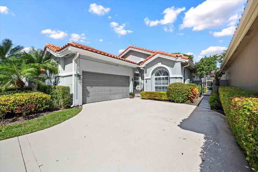 Nestled in Boca Raton's esteemed Santa Barbara community, this single-family home epitomizes luxury living. Awash in natural light, its spacious interiors boast modern elegance and timeless charm. This 2 bedroom 3 bathroom with  an office/den is complete package for this gorgeous home. The chef's kitchen with skylights and serene master suite offer comfort, style and elegance. Outside, a private oasis awaits with lush landscaping and a sparkling pool. With access to exclusive community amenities such as a clubhouse, pool, gym, and tennis courts, every day feels like a vacation in this enchanting residence you can call home. Please book your showings and view it today!