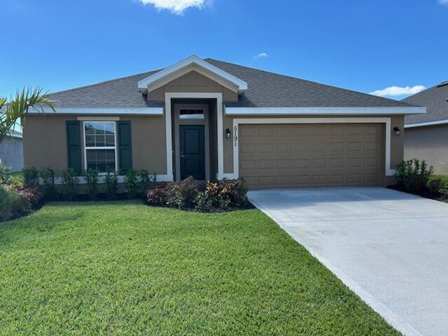 Price Reduced - Move-In Ready & Great Builders Incentives. Huge Price Reduction on this Home. Save $39,000. ONLY $1,000 Deposit and SAVE THOUSANDS OF DOLLARS IN CLOSING COST + 10K FLEX CASH, which can be used for Interest Rate Buy Down by using our approved lender. sample photos used). Your new home will feature vaulted ceilings, open floor plan, spacious walk-in closet, Walk-in shower and Garden Tub. The outside living space includes a great lake view from the covered patio. Enjoy the community clubhouse with Sand Volleyball, Tennis & Pickleball Court, Fitness Room, Heated Pool and more. Waterstone is nestled between 2 parks, quick access to I-95, the beach, dining, golf & Outlet mall. NO FLOOD INSURANCE Required and Builder Warranty Included