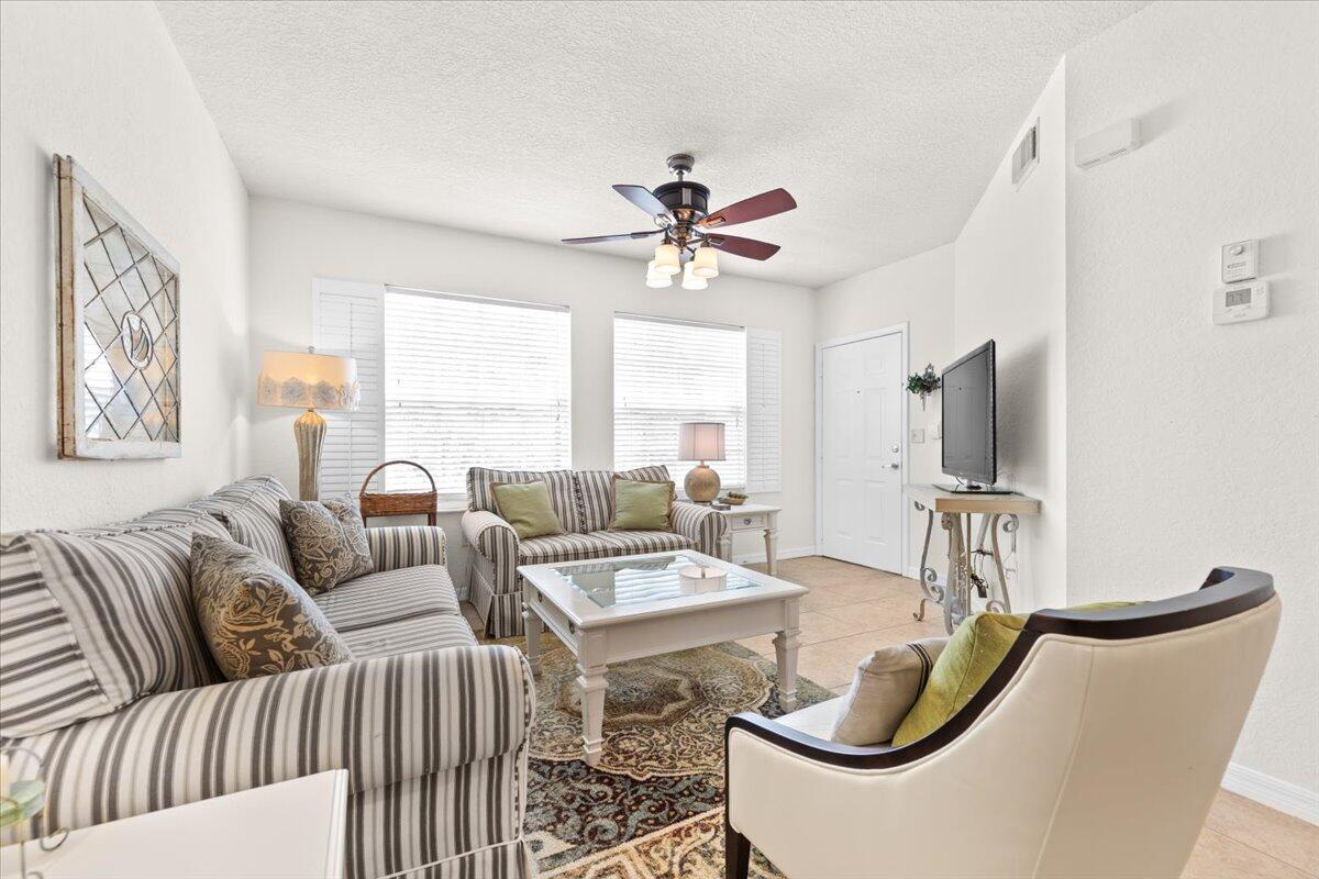Furnished/Turnkey only. 1st floor 1 Bedroom with queen size bed clean condo apartment. All tile floors, granite & stainless steel kitchen, washer/dryer in unit and assigned parking. Resort style amenities includes pool/spa, tennis, gym, club house, business center. Located in the heart of St Lucie West with great shopping and restaurants. No pets, two-person max. Tenant pays all utilities. Must have stable employment history with proof of monthly income of 3 x the monthly rent minimum verified through pays stubs or other means and employment verification. 650 minimum credit score or offsetting factors. Call for details. Background screening needed on all adults over 18 No smoking, No pets.