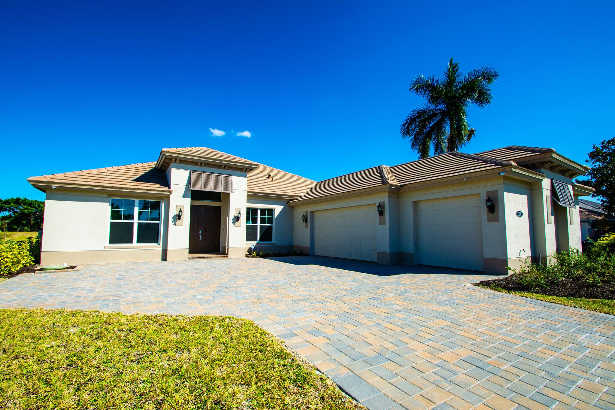 Price reduced to $670,000! Motivated seller offering $10,000 toward buyer's closing costs. This beautiful 4BR/3BA home features a dedicated office/den, 3-car garage, and no HOA. The C-24 Canal runs along the back of the property--dock can be added for water access and outdoor enjoyment. Spacious open layout, modern finishes, and pre-piped for a 500-gallon gas tank--ideal for a future generator or outdoor kitchen. Includes smart locks, alarm system, and more. Don't miss this incredible opportunity to own a luxury home with space, privacy, and potential!