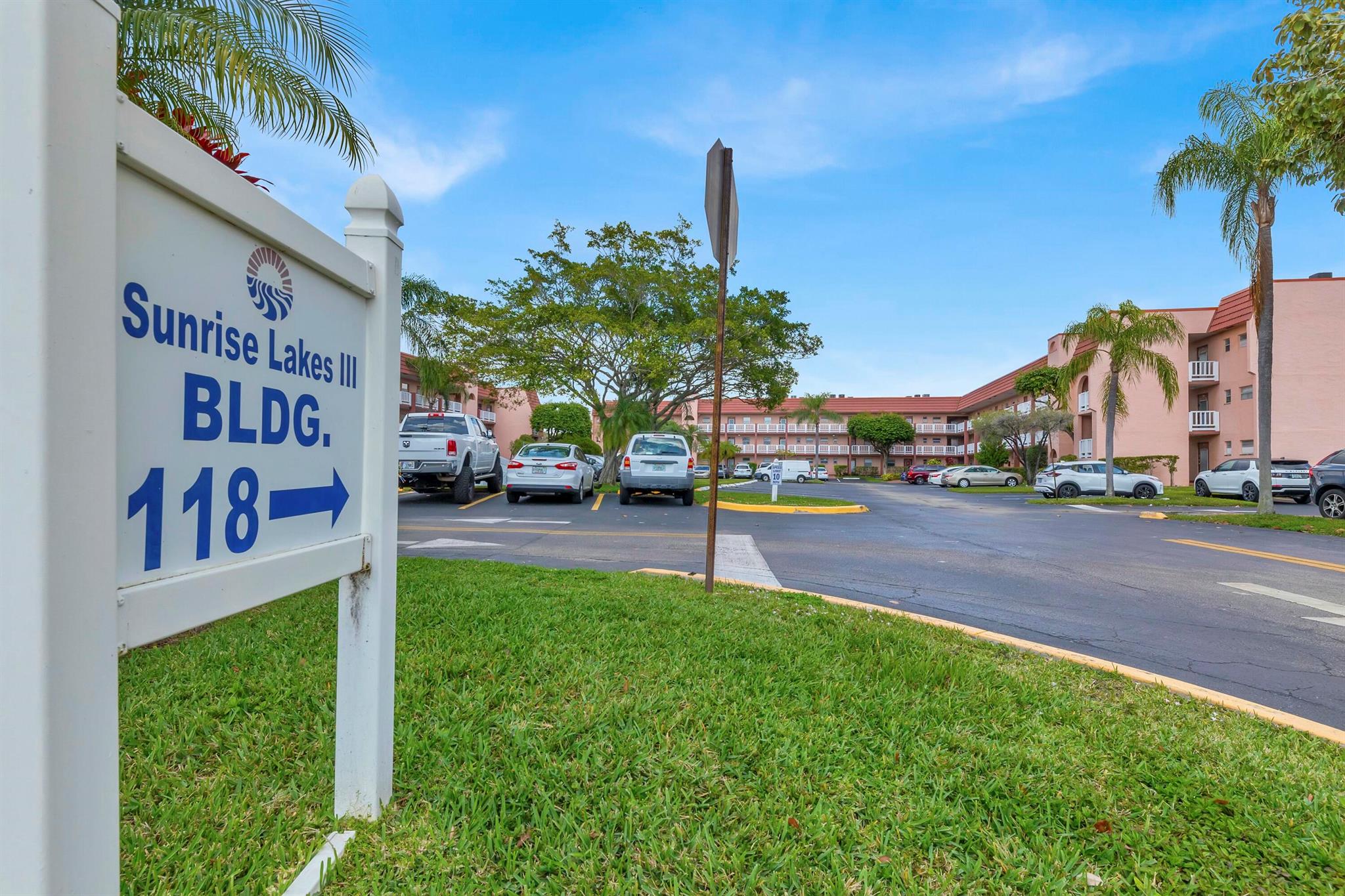 WELCOME HOME! Enjoy your morning coffee or unwind on the enclosed patio with serene canal and garden views from the third floor. This 1 Bedroom, 1.5 bath unit in Sunrise Lakes Phase 3 is conveniently near the clubhouse. The open living/dining area is perfect for entertaining, and the spacious, upgraded kitchen boasts wood cabinets and granite countertops. The master suite features a walk-in closet, and there's a convenient half bath for guests. An active 55+ community, offers easy access to shopping, dining, airports, beaches, and medical facilities. Amenities include a main clubhouse with a theater, digital cinema, billiards, card rooms, and a library. Residents enjoy outdoor/indoor pools, saunas, tiki huts, BBQ areas, tennis, handball, pickleball, and a fitness room. Schedule a showing!