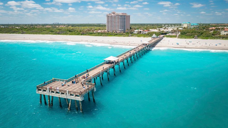 A RENOVATED PENTHOUSE with Ocean Breezes, wide panoramic views and PRIVATE ELEVATOR is awaiting you. This extremely bright and airy home has undergone a $500,000 renovation over a year ago, Quality, comfort, convenience, and enjoyment highlight this 2074 sq ft once in a lifetime opportunity. The Ocean and Juno Pier are a 5 minute walk away. It is located next to the Bluffs shopping center so a food store, multiple restaurants, drug store, etc are at your convenience. Everything is new including the low E impact doors and sliders, windows, vinyl waterproof floors, custom master shower, automatic roller shades, Samsug Tv's etc,etc. This private boutique complex includes a community pool, gym and meeting room. The unit abounds with a private art collection, and the furniture is negotiable