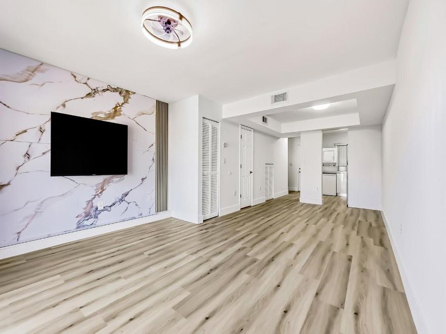 Welcome to this bright and inviting 2-bedroom, 1-bathroom apartment. The unit features an open-concept living area and plenty of natural light. The kitchen is fully equipped with a stove, refrigerator, and dishwasher, perfect for everyday living. Enjoy a private balcony for outdoor relaxation. For added convenience, there's an in-unit washer/dryer. Located in a secure, well-maintained building in a peaceful neighborhood, this apartment is close to public transportation, shopping, dining, and parks. Don't miss out on this fantastic opportunity.