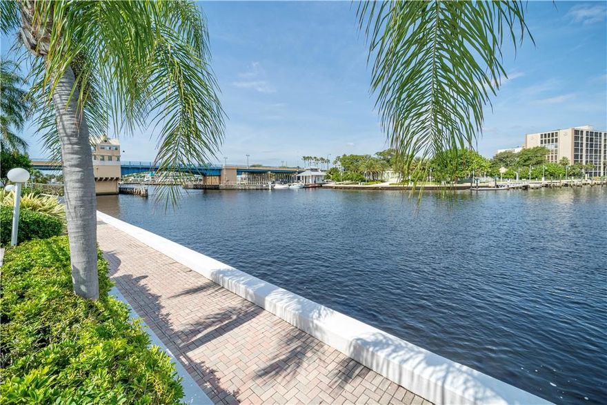 Look no further! Paradise Found!! Direct intracoastal waterfront, 55+ community! Partial impact windows, granite countertops & covered parking! BBQ with friends and family, lie out in the sun or have a cup of coffee on the water, all while watching the boats sail by!  For those of you who don't need to be on the ocean but can be across the street, then this is the place for you! Community clubhouse for larger events & celebrations. Boat dock waiting list available. In the center of Deerfield Beach! Around the corner from local restaurants, the boardwalk & pier! It rarely gets better than this!