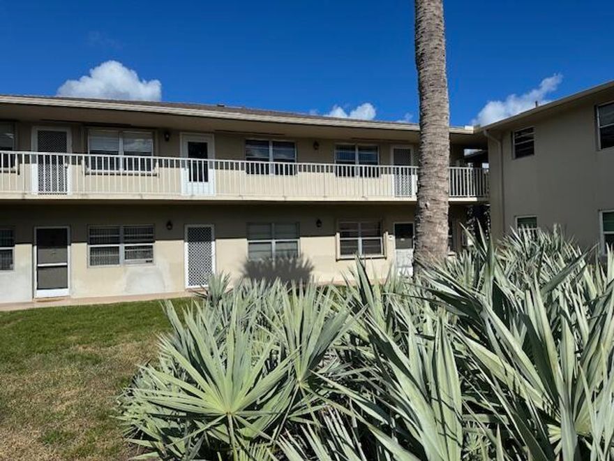 Welcome to this well sought after CBS 1st floor condo is close to the beach. Just bring your furniture to this priced to sell 1 Bedroom, 1 Bathroom beauty with laminate flooring, an upgraded Kitchen with a breakfast bar and upgraded Bathroom located in Vista St Lucie and close to everything East of Route 1. The Large Bedroom features a wall of closets and  Sliding Glass Doors leading  to a screened Porch with a large laundry closet with extra shelving for storage. Newer HVAC in a large Utility closet with shelving for extra storage. HOA Fee includes Cable, Internet, Water, Trash Removal, exterior insurance and maintenance, Enjoy the pool, Clubhouse, Tennis/Pickleball Courts Shuffleboard and so many ongoing activities that this 55+ Community has to offer you.