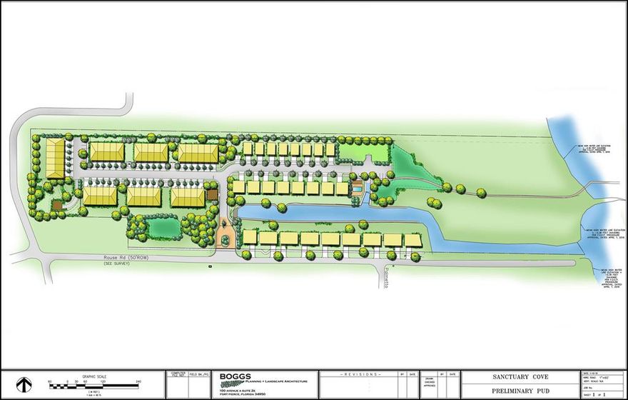 A rare development opportunity!  Waterfront Development Site located between Vero Beach and Fort Pierce.16 acres preliminary PUD approval  for 62 units: 25 single family homes and 37 Townhomes;  17 single family lots are waterfront with intracoastal access.Sanctuary Cove is a PUD planned community which will include a Community Pool, Boat Storage, Boat Ramp(which is already in place), and a 150 ft. fishing pier.See documents tab for site plan and other information.This property sold for $6 million in 2005See video and   photos of canal as entering from the Indian River Lagoon.