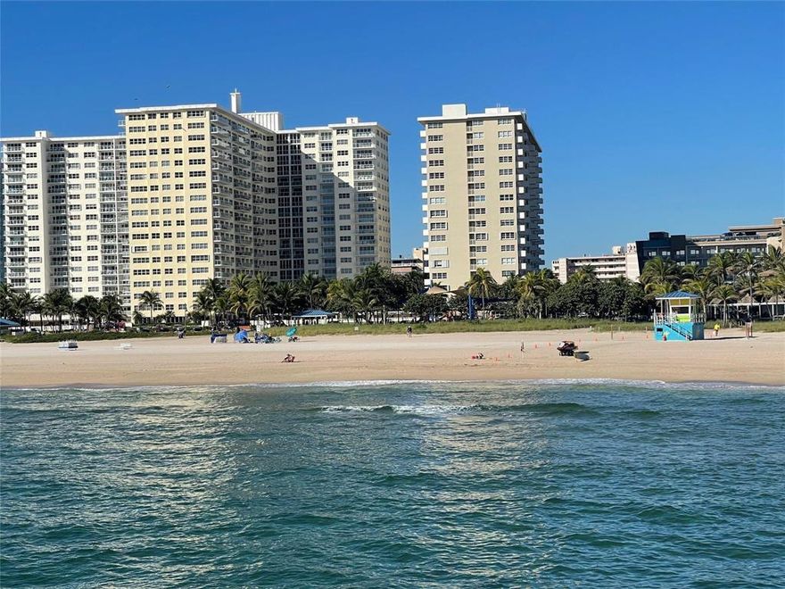 Spectacularly updated 1700 sq. ft. 3/3  w/ direct ocean views. Corner unit w/ wrap around over-sized balcony. Sunrises w/ tropical  palms, rolling waves & the unique scent of the sea. Amazing sunrises from your extended balcony.  Wide beach leading to the inlet & pier. Premier updated bldg nestled between two sold out multi- million $ buildings. Easy commute to golf, tennis, yet minutes to the airport. There is no substitute for class. No expense spared from soup to nuts. Tasteful neutral colors  throughout w/ decorator finishes. Open floor plan.  Pompano has created a wonderful destination"fishing village." 11 new restaurants, boutique shopping, lighted walkways, water taxi, outdoor exercise area & much more.  Like living in a high end resort. 24 hr security  Garage pking.  Pompano is the new Las Olas. Too many amenities to list.  Wonderful new restaurants, entertainment, events and growth along Atlantic & the Intracoastal. It has just begun.  Please call for further information or check the city web site for the Pompano Redevelopment Plans continuing expansion.  Pompano is the place to work on your tan in luxury while your investment increases. Absolutely the area to purchase.