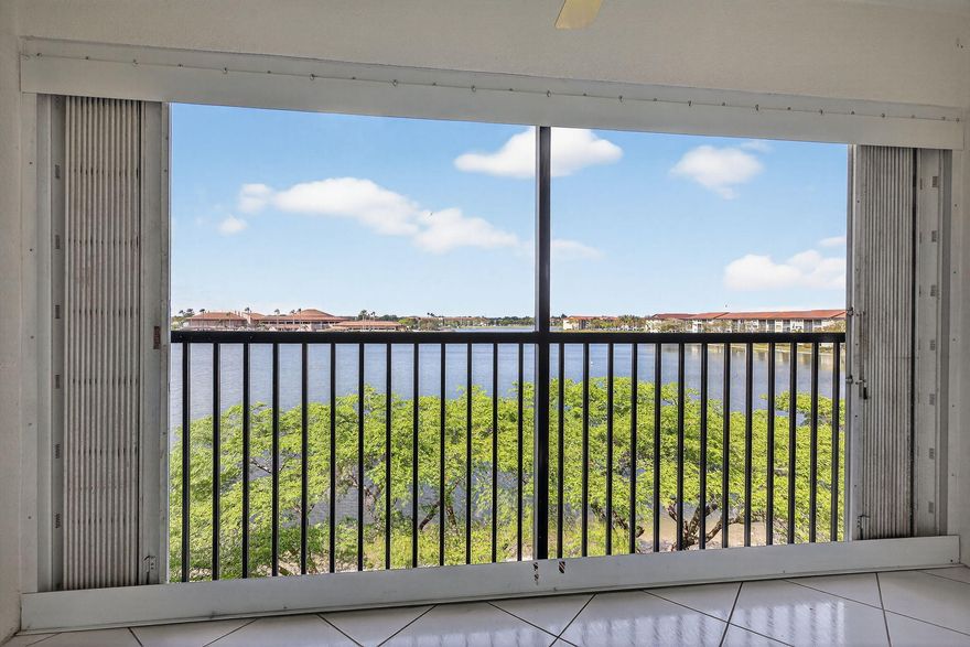 Enjoy this beautiful 2-bedroom, 2-bath condo with serene lake views located in an active 55+ community. This well-maintained unit features tile flooring in the main living areas and laminated flooring in the spacious rooms, walk-in closets in both bedrooms with plenty of storage. Freshly painted and move-in ready. Enjoy a variety of community amenities designed for an active lifestyle, all in a peaceful setting. Great opportunity to enjoy comfortable and carefree living . No rentals for the first 2 years