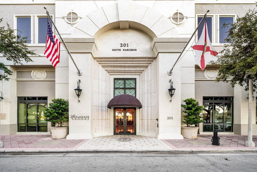 Spectacular 4 BR/4.5 Ba, 5400 sf home in the sky. This apartment features high ceilings, large expansive living spaces, 4 terraces with stunning waterviews. Media room. Gourmet Kitchen, huge walk-in Pantry, Wet Bar, separate Laundry Room. Elevator opens directly into the residence foyer. 2 convenient Garage Spaces are included. Esplanade Grande is a luxurious, full service boutique building located in the heart of downtown. Amenities include a glorious Rooftop Pool, Fitness Center with Whirlpool and wonderful Party Spaces overlooking the Intracoastal. Valet Parking and Full Security are provided. Pet Friendly Building. Lease considered.