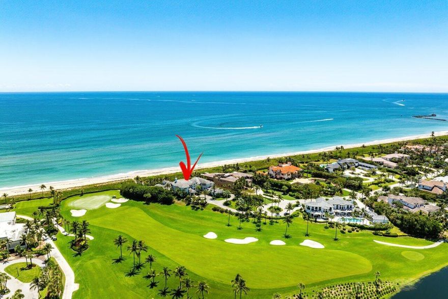 Direct oceanfront French chateau-style estate home, 3066 SE Dune Drive, sits on one of Sailfish Point's most prestigious oceanfront lots, offering 170 feet of direct beach frontage. Originally recognized with the Golden Aurora Award from the Southeast Building Conference for the ''finest one-of-a-kind, single-family home,'' this masterpiece stands as a testament to exceptional design and craftsmanship, chosen from entries spanning 12 states.Encompassing 9,962 square feet under air and 11,709 total square feet, this estate features 7 full bathrooms and 5.2 bathrooms, thoughtfully arranged to provide ultimate comfort and privacy. The primary suite is conveniently located on the main level, with additional guest suites upstairs, all accessible by a private elevator.