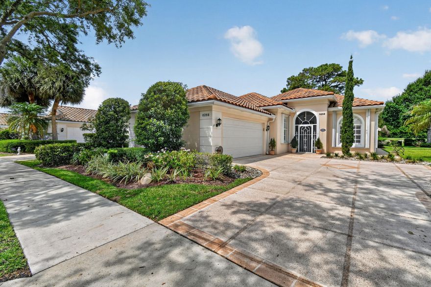 Spectacular views of the 11th fairway and lake in the desirable gated community of Lost Lake! This immaculate furnished home is being sold AS-IS with right to inspect and features numerous updates, including a 2012 concrete tile roof, 2022 hot water heater, and new A/C in 2025. The primary and guest baths offer updated countertops, while the primary bath includes a newer glass shower enclosure. Custom window valences enhance the home throughout. The office features built-in storage, French doors, and plantation shutters, creating an ideal workspace or den. Beautifully maintained and move-in ready with stunning golf and lake views!