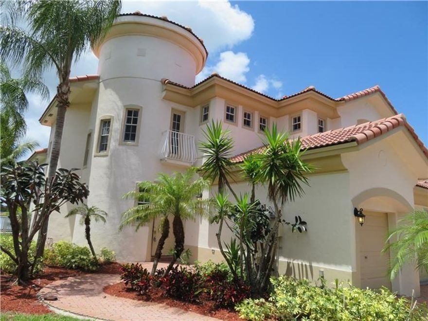 WOW .. IN THE BOASTING OF THE MOST ENJOYABLE LONG LAKE VIEWS AND WATER FRONT THIS BEAUTIFULL ENORMEOUS SINGLE FAMILY HOUSE , GREAT 4 BEDROOMS 3 BATHROOMS , FENCED POOL UNIT, ELEGANT CINDERELLA LIKE SPIRAL STAIRWAY CASTLE ENTRANCE, SPACIOUS LIVING ROOM, ONE FULL BEDROOM AND 1.5 BATHS ON GROUND FLOOR=WALK-IN CLOSET, NEW 3 HIGH IMPACT DOORS IN THE FIRST FLOOR 3 CAR GARAGE. TILE AND WOOD FLOORING. NEW BEAUTIFUL BLINDS AND NEW APPLIANCES . THIS PROPERTY IS LOCATED IN THE SILVER LAKE COMMUNITY OF MIRAMAR .. HOA ASK 700 CREDIT SCORE TO MOVE IN