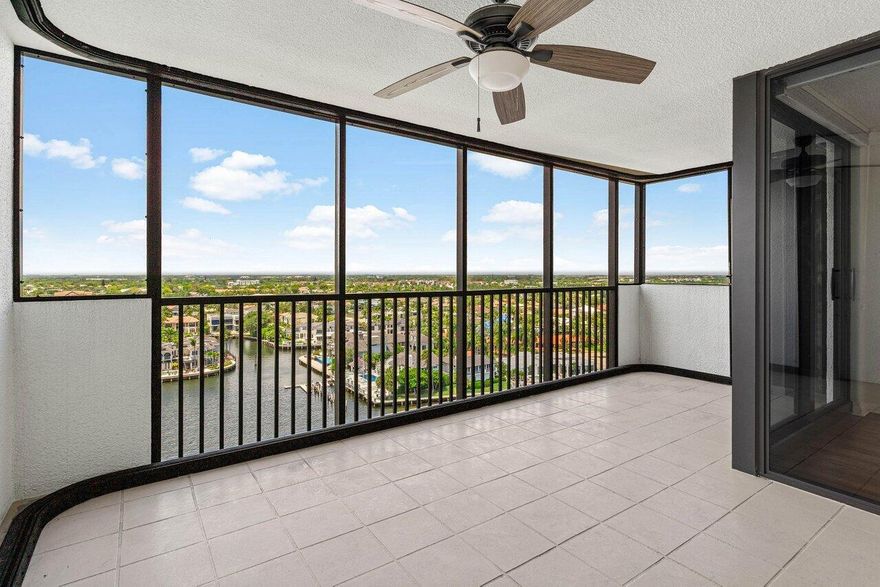 Perched on the 15th floor with direct Intracoastal views, this spacious condo offers a desirable split floor plan and endless potential. Featuring an in-unit washer and dryer, walk-in closets, and a large screened-in balcony perfect for enjoying the water views. All impact windows and sliding doors provide peace of mind. Ideal for a buyer looking to renovate and customize to their own taste.