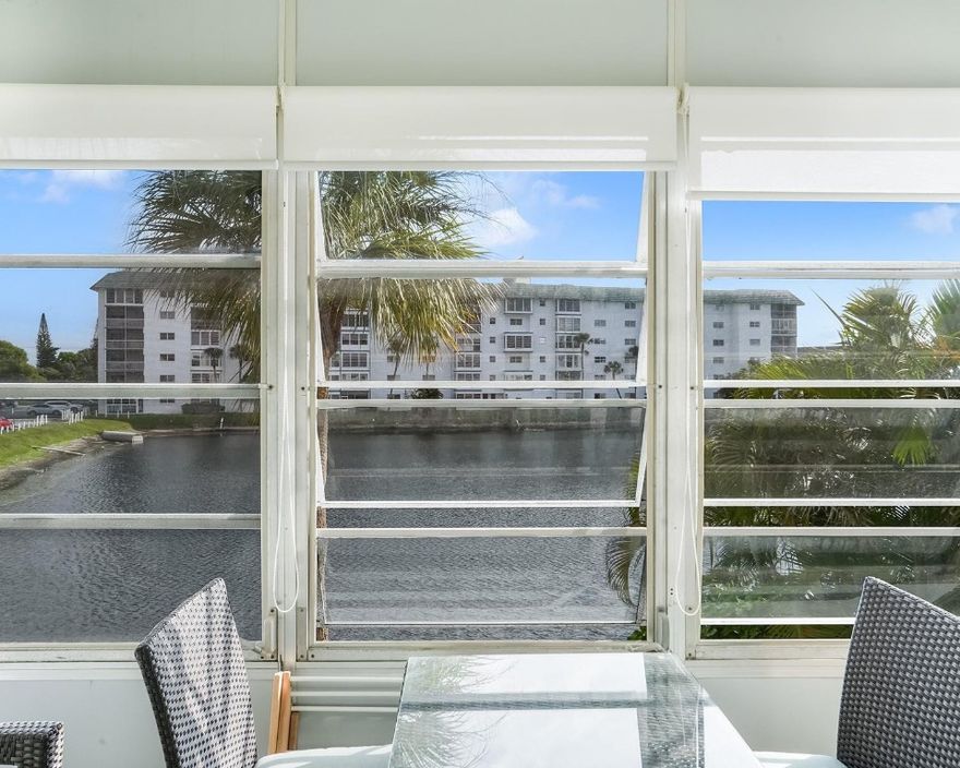 PRICE REDUCED - Welcome to this beautifully light and bright 1-bedroom, 1.5-bathroom condo in the desirable 55+ Castle Gardens community. This meticulously clean second-floor unit boasts ceramic tile flooring throughout and features a beautiful glass enclosed balcony overlooking the lake. Enjoy an updated kitchen with white cabinets, spacious bedroom, and lots of natural light throughout. Unit AC is 2009 and 40y Milestone completed. This unit comes partially furnished. Don’t miss the chance to call this lovely condo home!