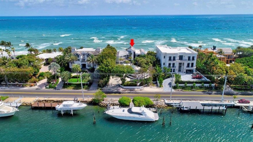 PRESTIGIOUS HILLSBORO MILE....THIS IS THE PERFECT PROPERTY TO REBUILD, REMODEL OR  RENOVATE YOUR CUSTOM DREAM HOME ON THE  OCEAN  WITH YOUR OWN PRIVATE BEACH AND A PRIVATE DOCK ON THE THE INTRACOASTAL WATERWAY.  THIS AMAZING LOT FEATURES OVER A HALF AN ACRE AND 100 FEET OF DIRECT OCEAN FRONT PROPERTY AND A PRIVATE DOCK ON THE INTRACOASTAL WATERWAY. JUST A FEW MINUTE CRUISE TO THE INLET FOR DIRECT OCEAN ACCESS..EVERY BOATERS DREAM! HILLSBORO BEACH IS AN EXCLUSIVE AND PRIVATE THREE MILE STRETCH OF BEACH WITH NO PUBLIC ACCESS.  ENJOY THE SUNRISE AND SUNSET FROM YOUR EXCLUSIVE RESIDENCE