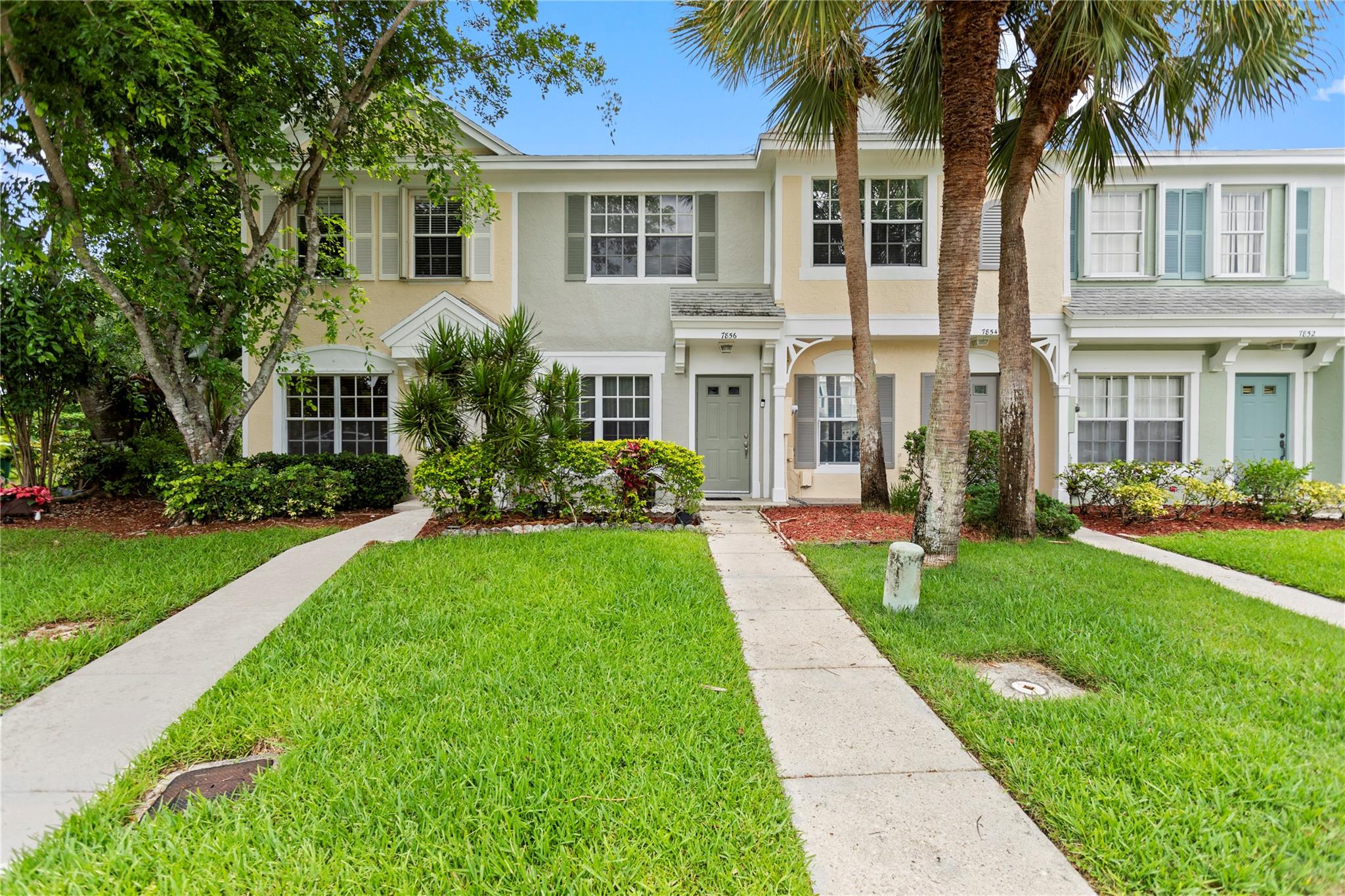 Well-maintained townhome in the highly desirable Sanibel community! This charming 2-bedroom, 1.5-bath property offers a spacious master suite, energy-efficient stainless steel appliances with gas stove and hurricane-impact windows for peace of mind. Enjoy elegant wood stairs, sleek tile flooring, and a convenient gas washer and dryer. Step outside to a covered patio with a serene garden view and an exterior storage closet for added convenience. Perfectly located near Sawgrass Mills Mall, the Sawgrass Expressway, and a variety of top-rated restaurants and shops. The HOA provides exceptional value with amenities including roof maintenance, a community pool, tennis court, basketball court, a playground, and volleyball facilities.
