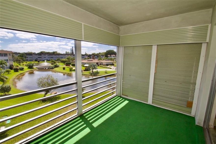 2BR, 2BA with gorgeous lake views. • This condo is being sold in AS-IS condition and is a HANDYMAN SPECIAL with great potential and priced accordingly!! CASH OFFERS ONLY!!  • There are 2 comp sales which top @ $180,000. • This 55+ complex boasts low HOA fees w/ internet, trash removal, heated pool, gym, shuffleboard, library active clubhouse, bike path and jogging trail. • Located between the Turnpike and I-95. • An annual income of $45,000 is required. • Applicant understands that purchase of this condominium is for personal residence only, no commercial enterprise is allowed to buy a condo unit. • Leasing allowed after 2 years of owning. • approx. 45-60 day close required due to probate. • A/C does not exist and new one needs to be installed.