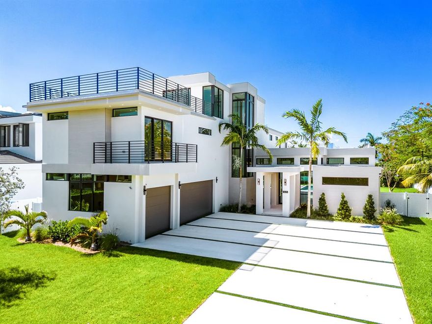 Welcome to a new contemporary masterpiece in the Golden Triangle. Sitting on nearly 1/3 of an acre, this stunning 5,683 sf (under air) and 7,903 sf (covered) home boasts 5 ensuite bedrooms, 7.5 baths, a study (which may serve as an additional bedroom) and a glass enclosed 3rd floor with its own ensuite bathroom. Walk through the covered entry loggia and step into the foyer that leads to a thoughtfully designed open concept view, revealing the chef's kitchen (Wolf and subzero appliances), dining room, great room, club room, enclosed wine racks and feature wall with fireplace. The main floor includes a large VIP suite with his and her walk-in closets, dual vanities, a large walk-in shower and a beautiful tub. The spacious yard boasts 2 separate covered