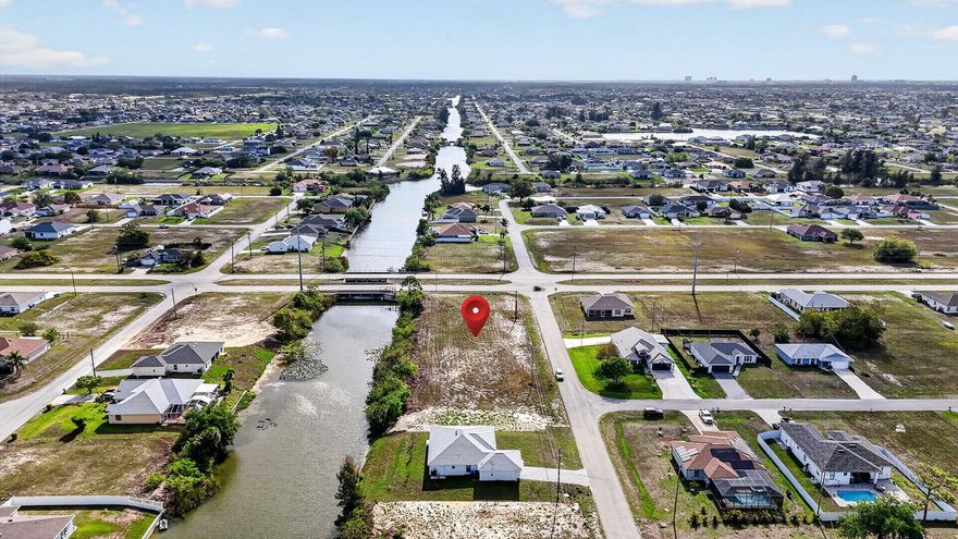 Investor opportunity in rapidly growing NW Cape Coral. This cleared waterfront canal lot is ready for development with no reported burrowing animals, saving time and upfront costs. Located near Pine Island Road with quick access to shopping, dining, schools, and multiple boat ramps, this area continues to see strong growth and demand for new construction. Ideal for investors looking to build and sell, build and hold, or secure land for future appreciation. Waterfront lots in this area are becoming increasingly limited, making this a strong long-term investment opportunity.